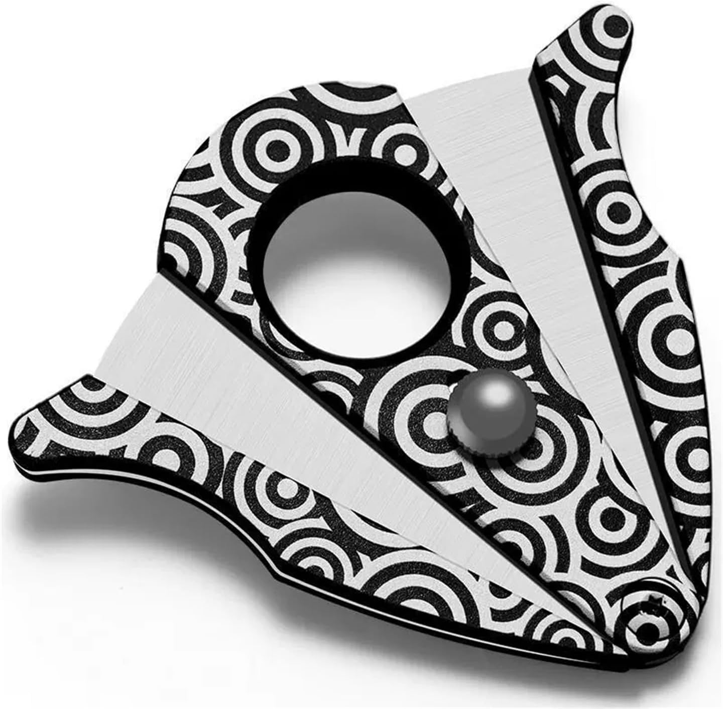 JDIME Vibrant Design Cigar Cutter Sharp Stainless Steel Portable Smoking Accessory(C)