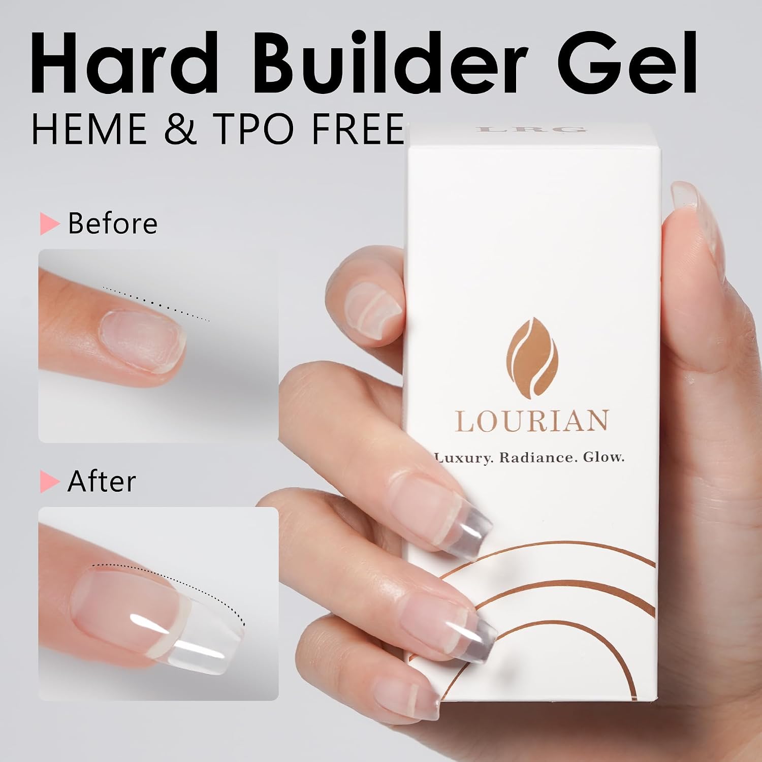 Crystal Clear Hard Builder Gel in Bottle 18ml For Nail Extensions