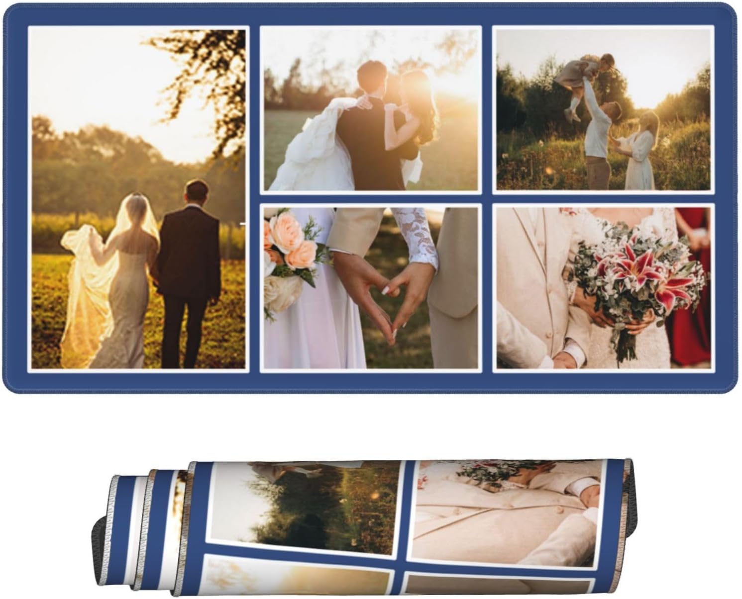 Custom Large Mouse Pad with Photo Personalized Mouse Pads with Picture Text Customized Non-Slip Mousepad for Gaming Offices Home Computer Desk 16x29.5in