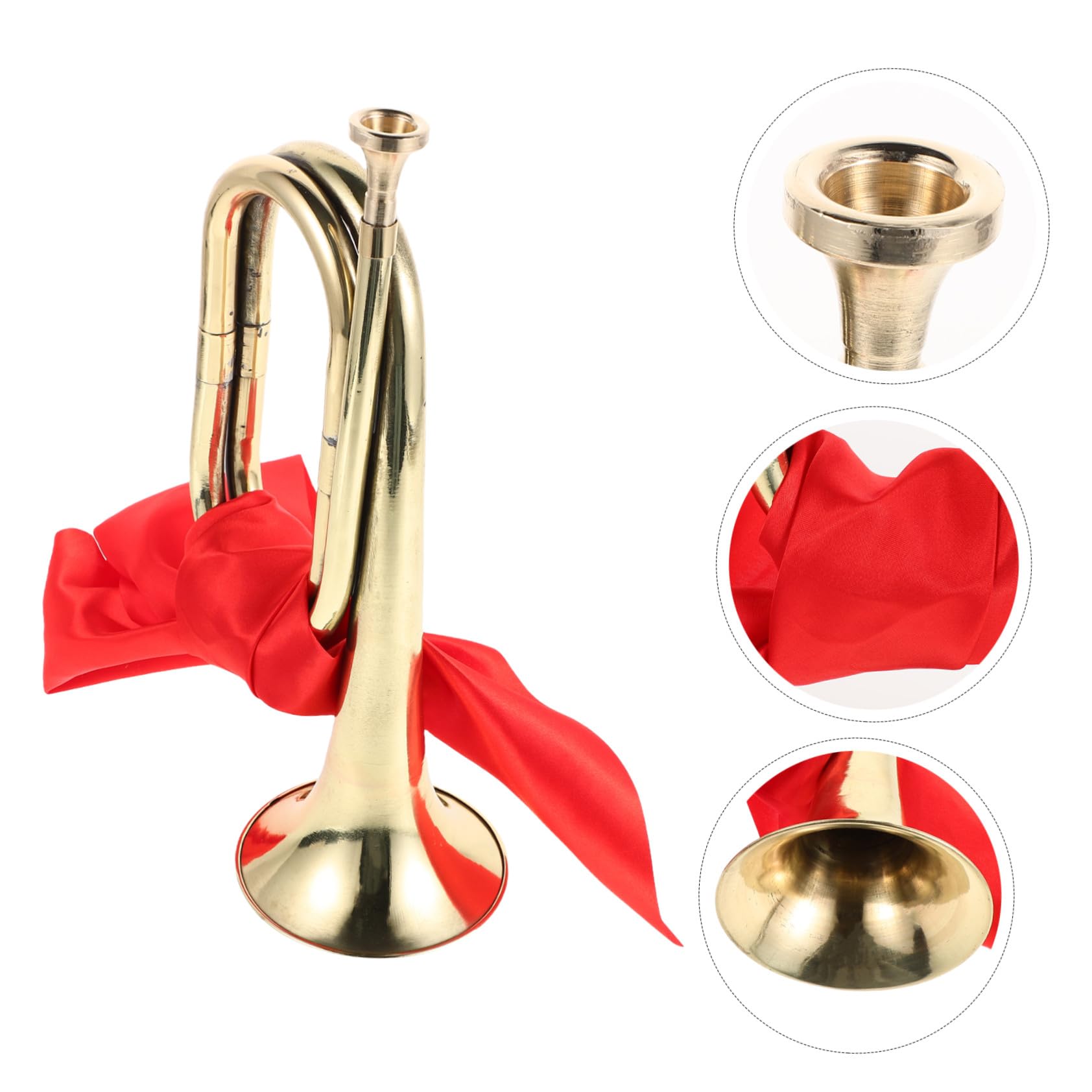 Anfänger Trompete Messing Signalhorn Mit Austauschbarem Mundstück Klarer Klang Robustes Blechblasinstrument Für Schulorchester Musikband Jugend