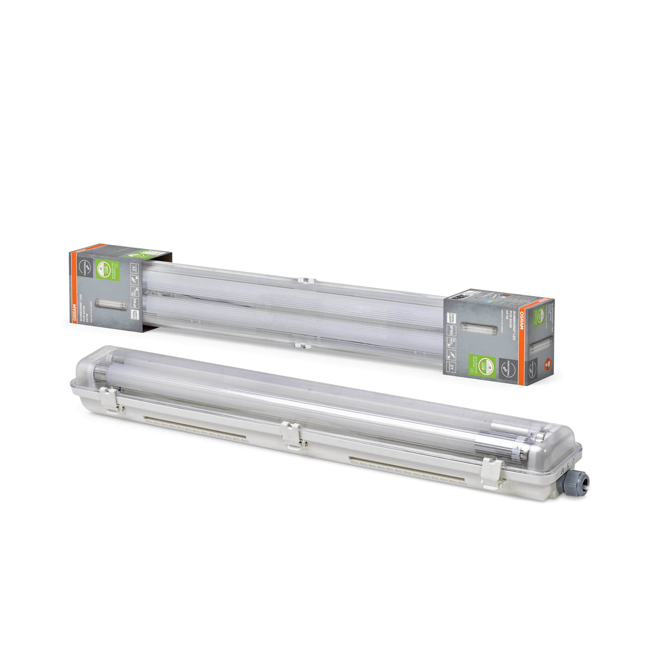 OSRAM SUBMARINE® NATURE LOOP odporna na wilgoć lampa z rurą LED, biała, 14W, 1600lm, chłodna biel, pyłoszczelna, odp. na strum. wody, 40000 h, energooszcz., czujnik światła dzienn., czujnik ruchu