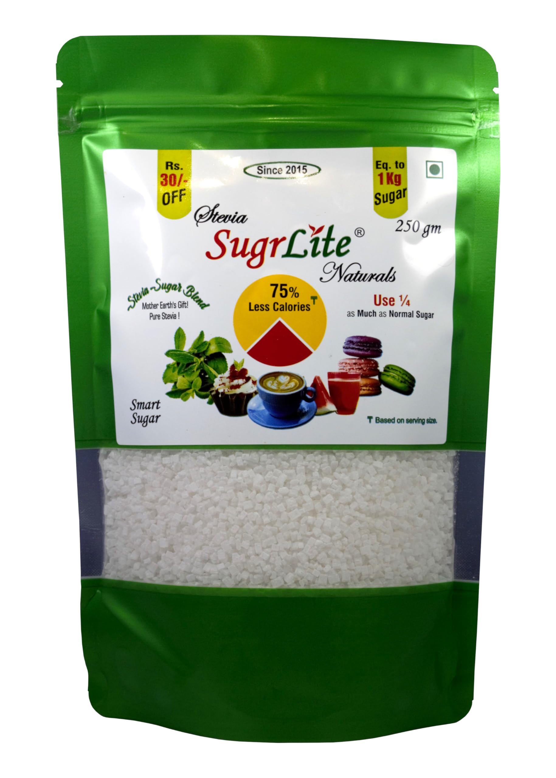 Naturals-Stevia Sugar Blend 250 gm (Pack of 1)