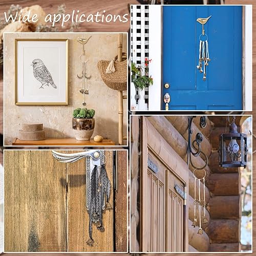 Miniatura 33 de OLYCRAFT 3 Pcs Witch Bells & Keychain Hangers - Moon Key Wiccan Bells Decor with Wood Beads Wind Chimes for Home Decor - 11.8 Inch