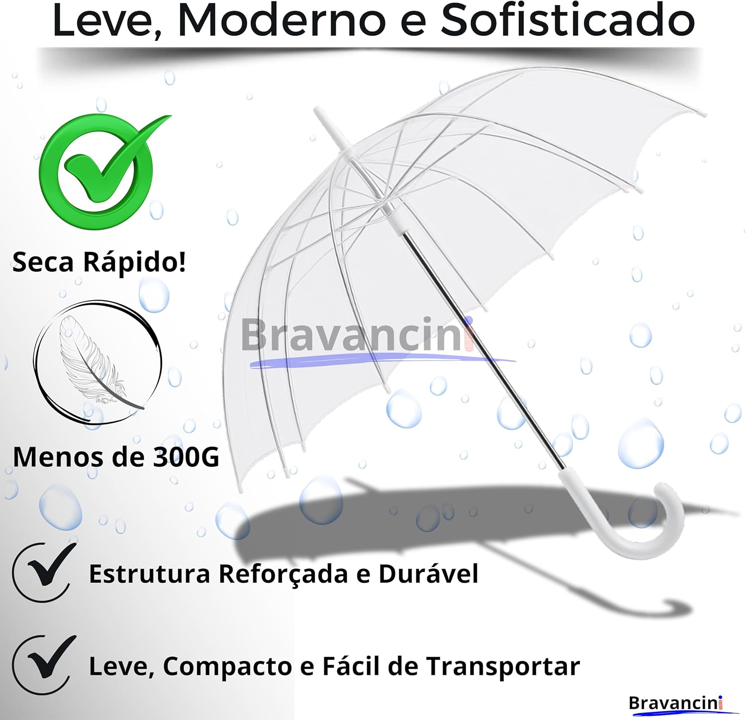 Guarda Chuva Transparente Feminino Masculino Grande Anti-Vento Automático, Dome Resistente à Chuva, Compacto e Elegante - Proteção UV e Visibilidade Clara para Casamento e Uso Diário Guarda-Chuva Forte Guarda Chuva Transparente Feminino Masculino Grande Anti-Vento Automático, Dome Resistente à Chuva, Compacto e Elegante - Proteção UV e Visibilidade Clara para Casamento e Uso Diário Guarda-Chuva Forte