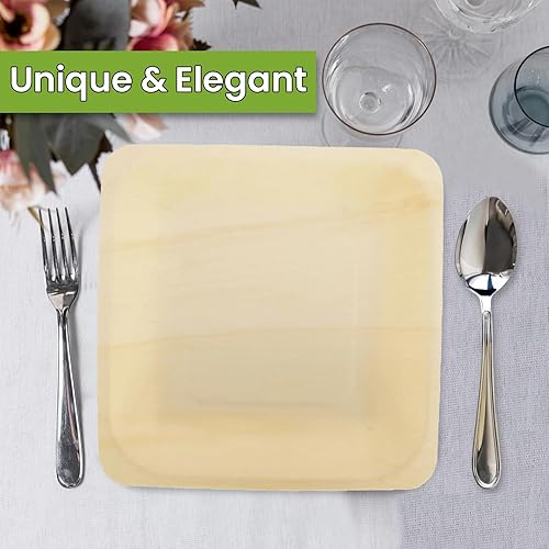 Miniatura 6 de Perfect Stix Perfectware - Platos rectangulares desechables de madera de 5 a 50 quilates, 5 pulgadas (paquete de 50)