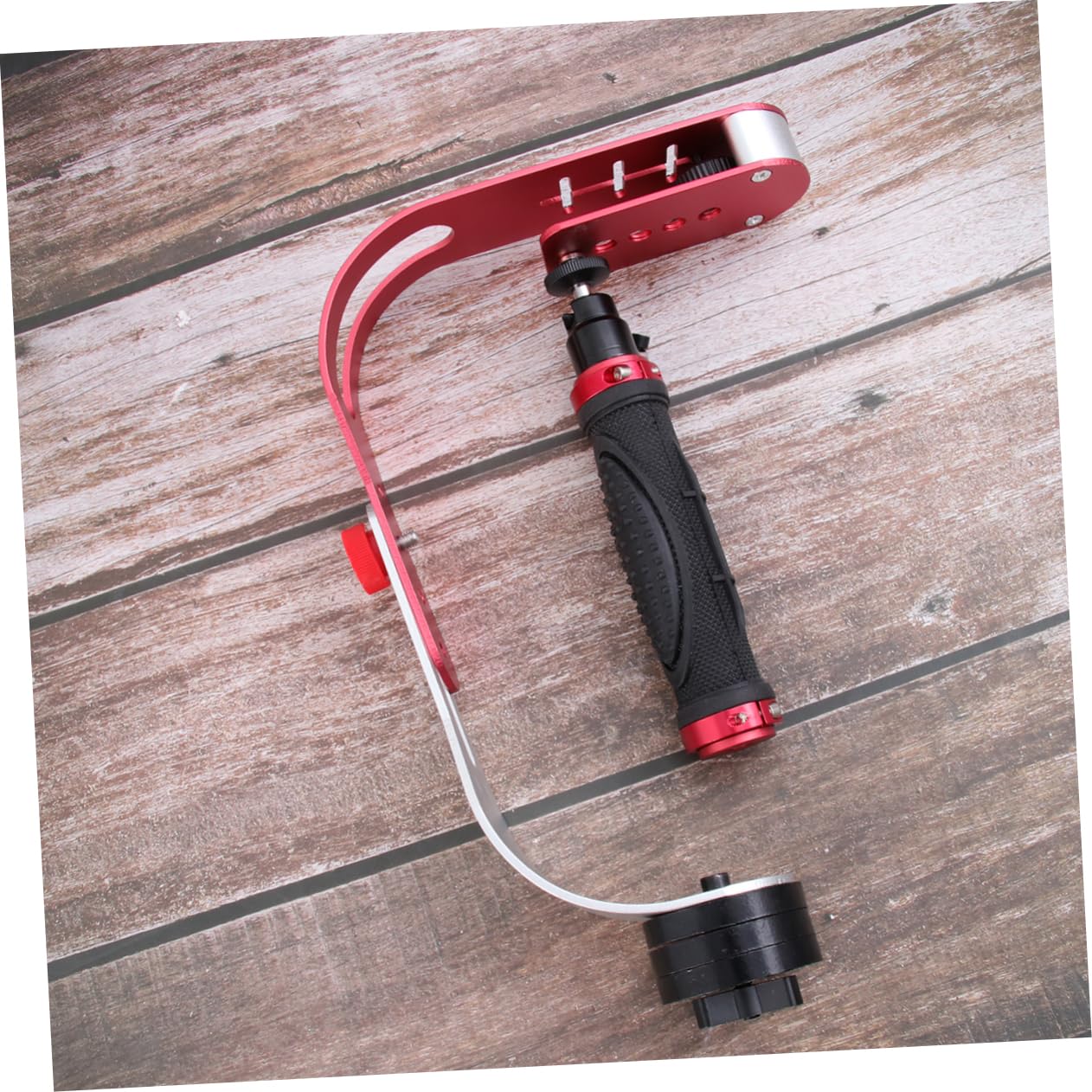Stabilizzatore Manuale a Forma di Arco per Camera Dv | Lega di Alluminio Rosso, Riduce le Vibrazioni, Comodo da Portare in Viaggio
