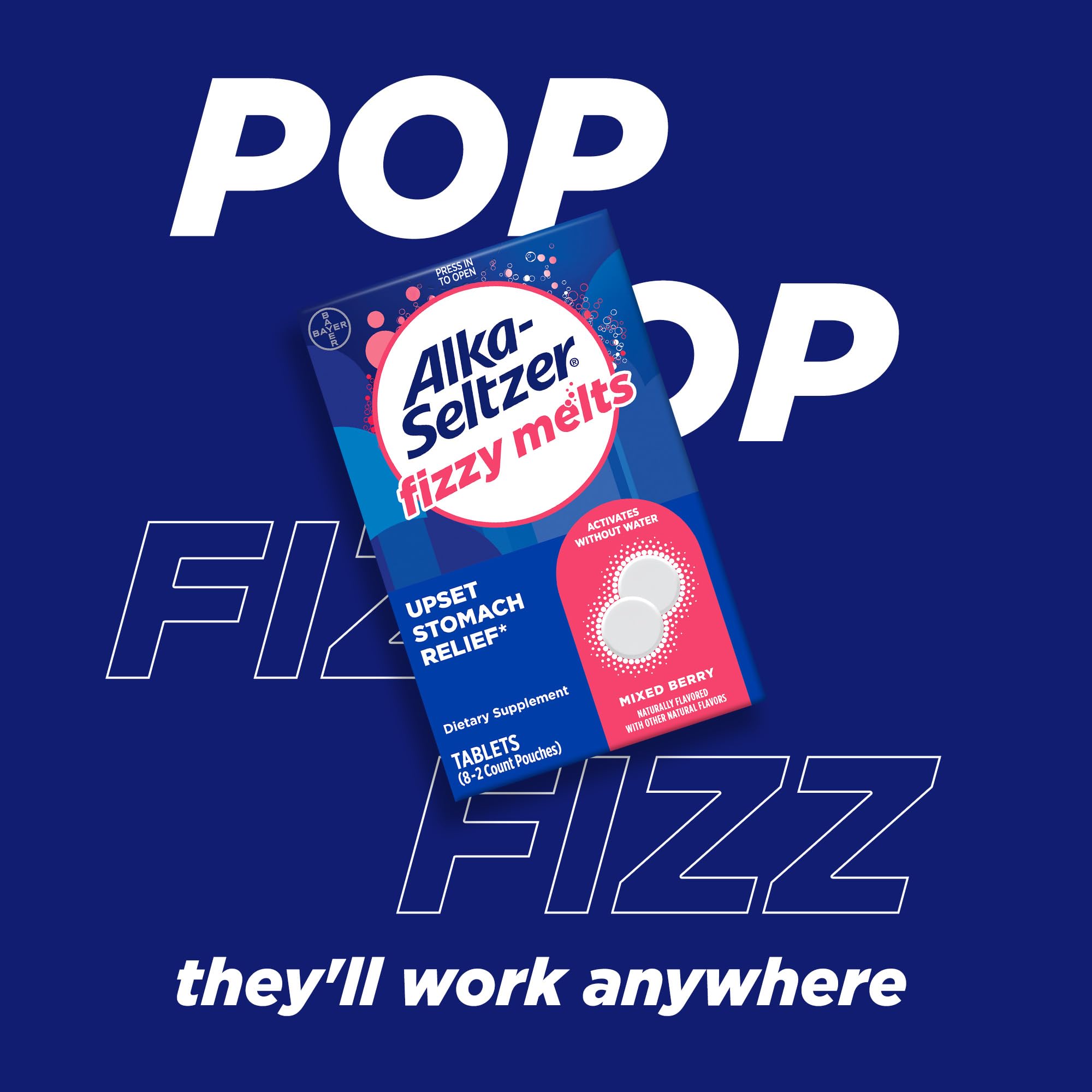 Alka-Seltzer Fizzy Melts, Portakal Aroması, 16ct : Amazon.com.tr