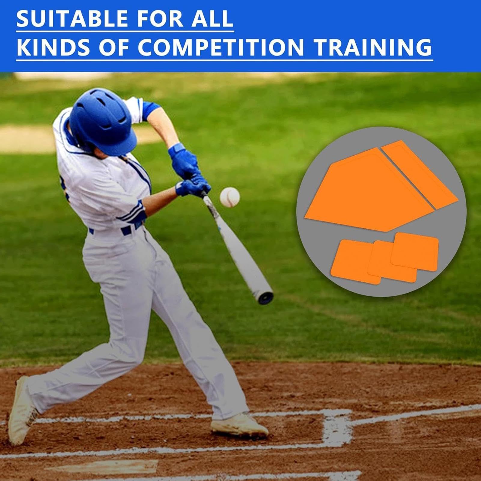 Juego De Bases De Béisbol De 5 Piezas, Bases De Goma Profesionales, Equipo De Entrenamiento Resistente, Portátil E Impermeable para Béisbol, Softball Y Kickball, Bases De Práctica para Niños