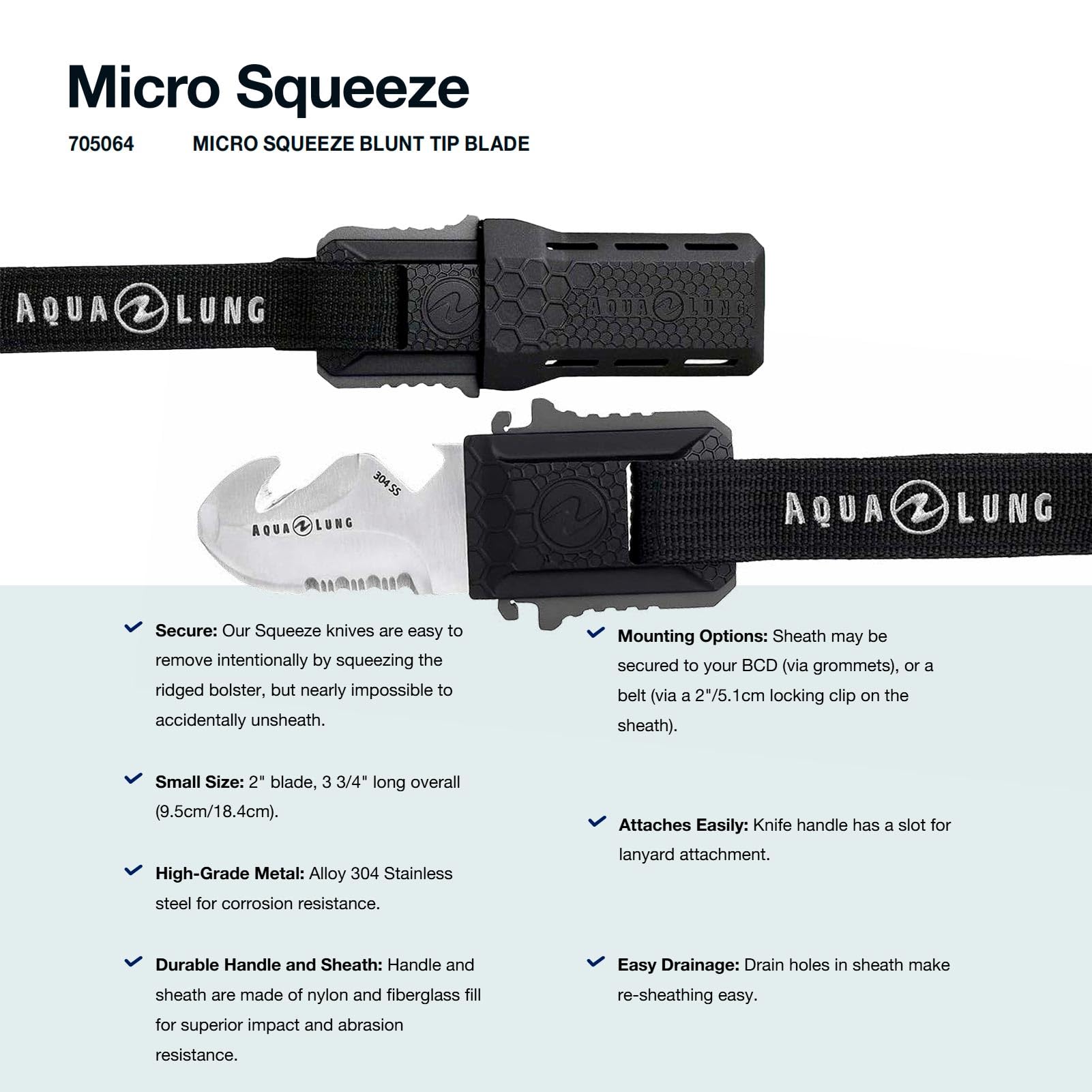 Aqua Lung Mikro-Quetschmesser, Schwarz