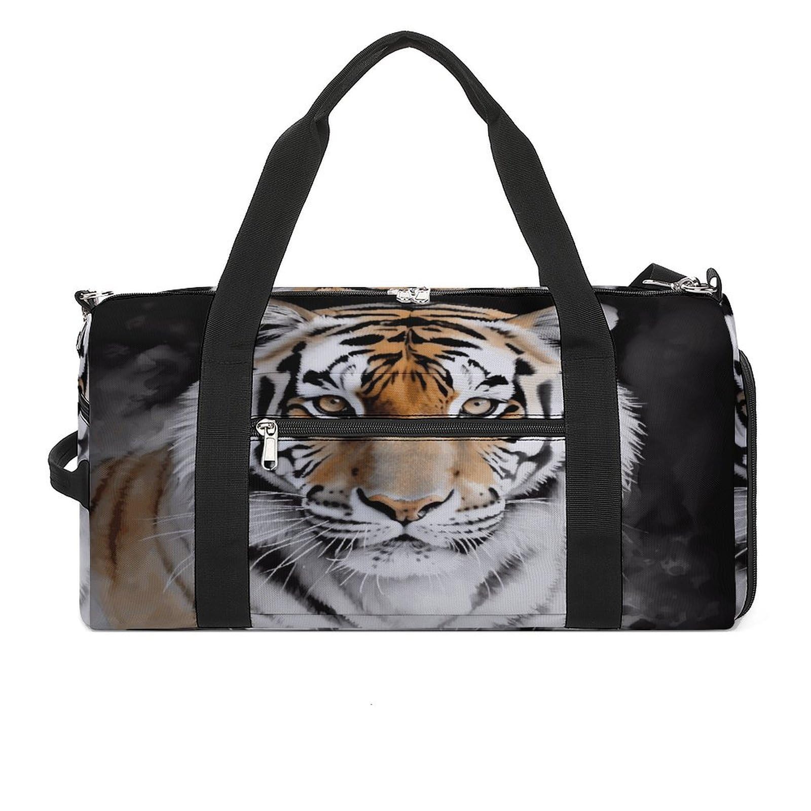 Turnbeutel für Damen und Herren, Tiger-Druck, wiederverwendbarer Turnbeutel, Turnbeutel mit Schuhfach, Stil, Einheitsgröße, modern, Stil:, Einheitsgröße, Modern