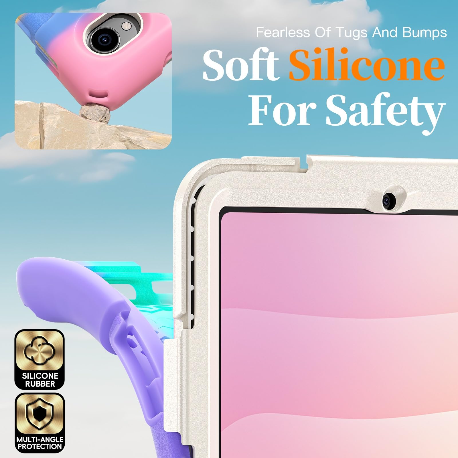 Kompatybilne z Samsung Galaxy Tab S11 5G 27.6 cm model 2025 (SM-X730/X736B) etui z uchwytem na długopis, wytrzymałe, odporne na wstrząsy i upadki, pokrowiec ochronny na pasek na ramię dla dzieci