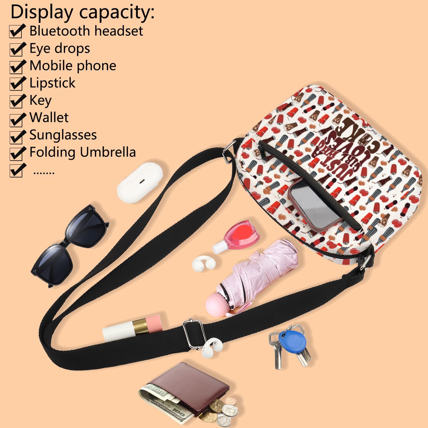 Fizzy Drink Inspire Crossbody Bag Addict Gift Drinker Lovers-Drink Lover Shoulder Bag Iced-Drinks Messenger Bag - Image 6