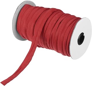 sourcing map Cinta de ribetes de 30 yardas y 5/8 pulgadas para costura, manualidades, borde de tela, color rojo oscuro