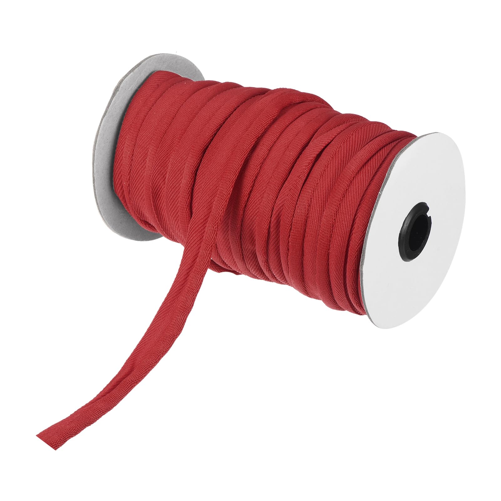 QUARKZMAN Cinta de Cordón de Tubería 30 Yardas 5/8 Pulgadas Cinta de Tubería para Coser Manualidades de Bricolaje Ribete de Borde de Tela Rojo Oscuro