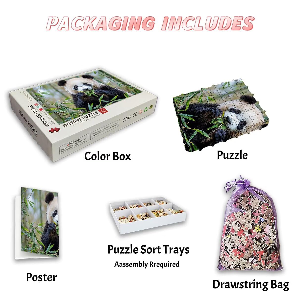 Puzzle 4000 Pezzi Animale, Puzzle Panda per Adulti, Puzzles in Legno Intrattenimento Creativo, Divertimento, Puzzles Educativi Classici con Confezione di Alta Qualità Idea Regalo Donna Decor -2822