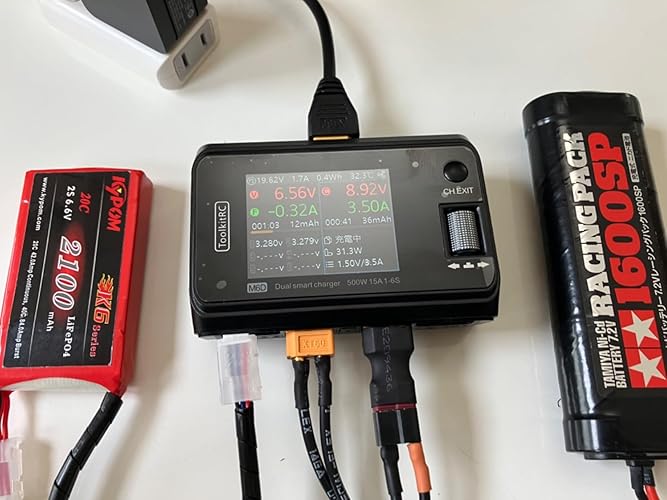 Amazon | ToolkitRC M6D 500W 15A DCデュアルチャンネルMINIスマート充