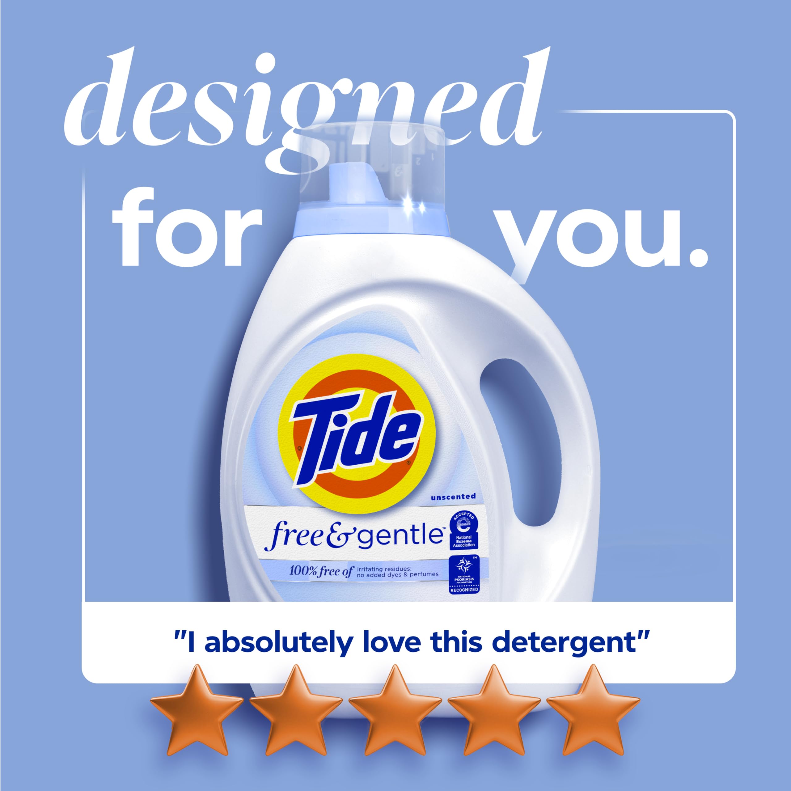 Amazon.com: Tide Free & Gentle Liquid Laundry Detergent, 80 Loads