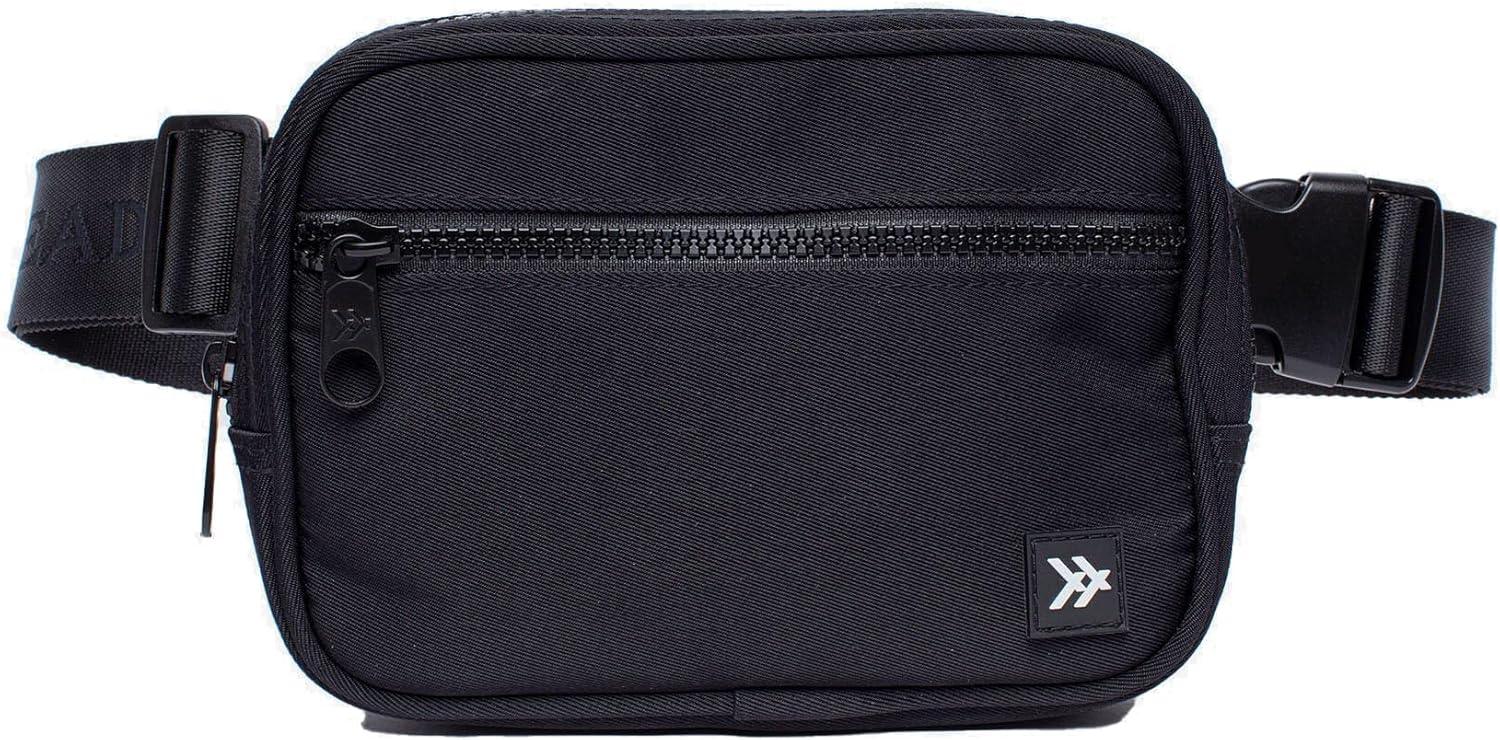 Thread Wallets Fanny Pack Small Travel Crossbody Bags for Women, Men - Durable, Stylish, Convenient Womens & Mens Cross Body Sling Bag Fanny Pack for Phone & Personal Items (Black)
