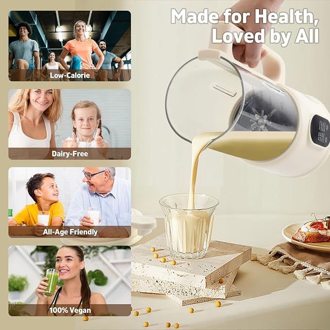 Máquina Automática para Leches Vegetales 8 en 1, 1.2 L, Func miniatura 4