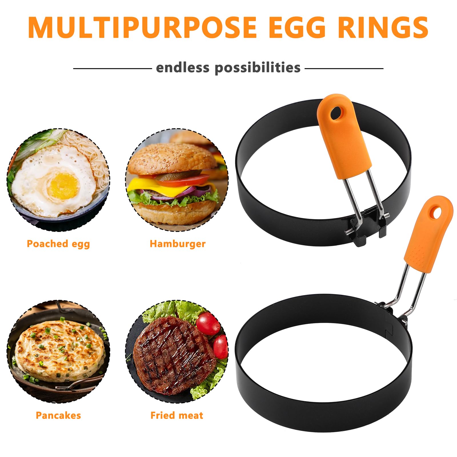 Using Cooking Rings Medium/large Stainless Steel Cooking Rings 2-Pack 8-Inch Stainless Steel Pancake ...