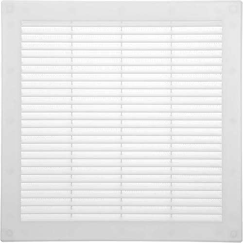 Miniatura 8 de Medida de apertura de 6 x 6 pulgadas  Rejilla externa de ventilación cuadrada marrón con malla protectora - Registro de plástico ligero  cubierta de