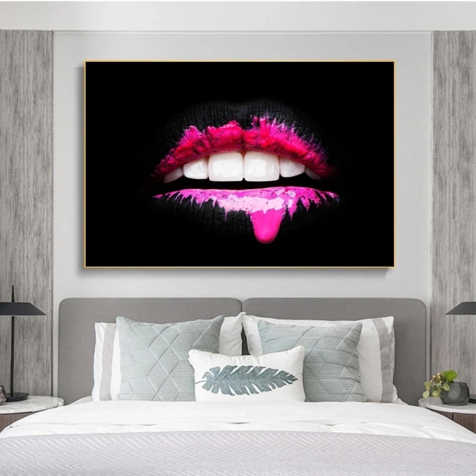 Impression toile lèvres sexy pour relooker un mur vide - 8