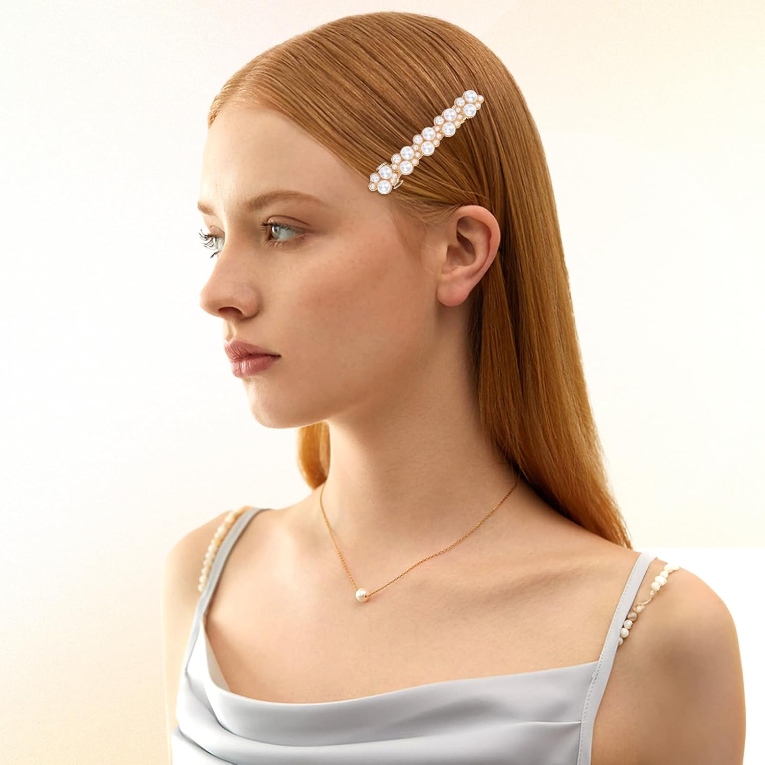 2PCS Pearl Hair Clips, Elegant Pearl Barrettes with Pins for Women, Bridal Accessories for Weddings, Parties, Daily Use (Gold, White) - Image 6