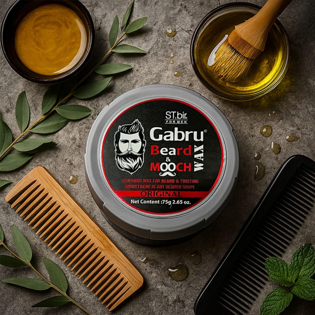 Gabru Beard & Mooch Original Wax for Men (150g) Pack Of 2 4