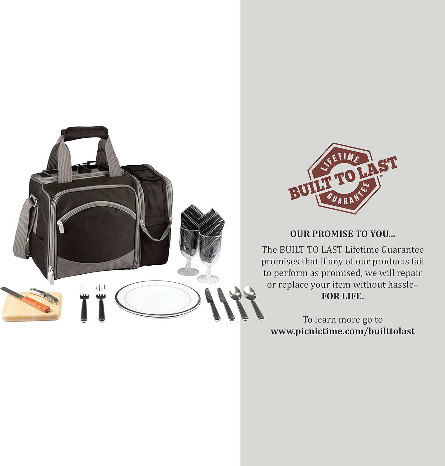 Picnic TIME NCAA Malibu Cooler Picnic Basket - Insulated Cooler Tote with Picnic Set