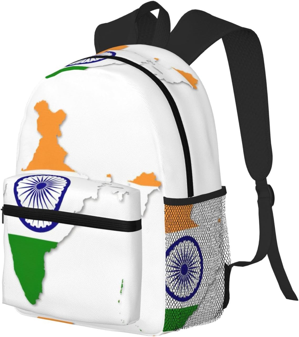 Flag Map of India Backpack Large Sports Bag, Best for Basketball, Soccer, Volleyball, Swim, Gym, Travel