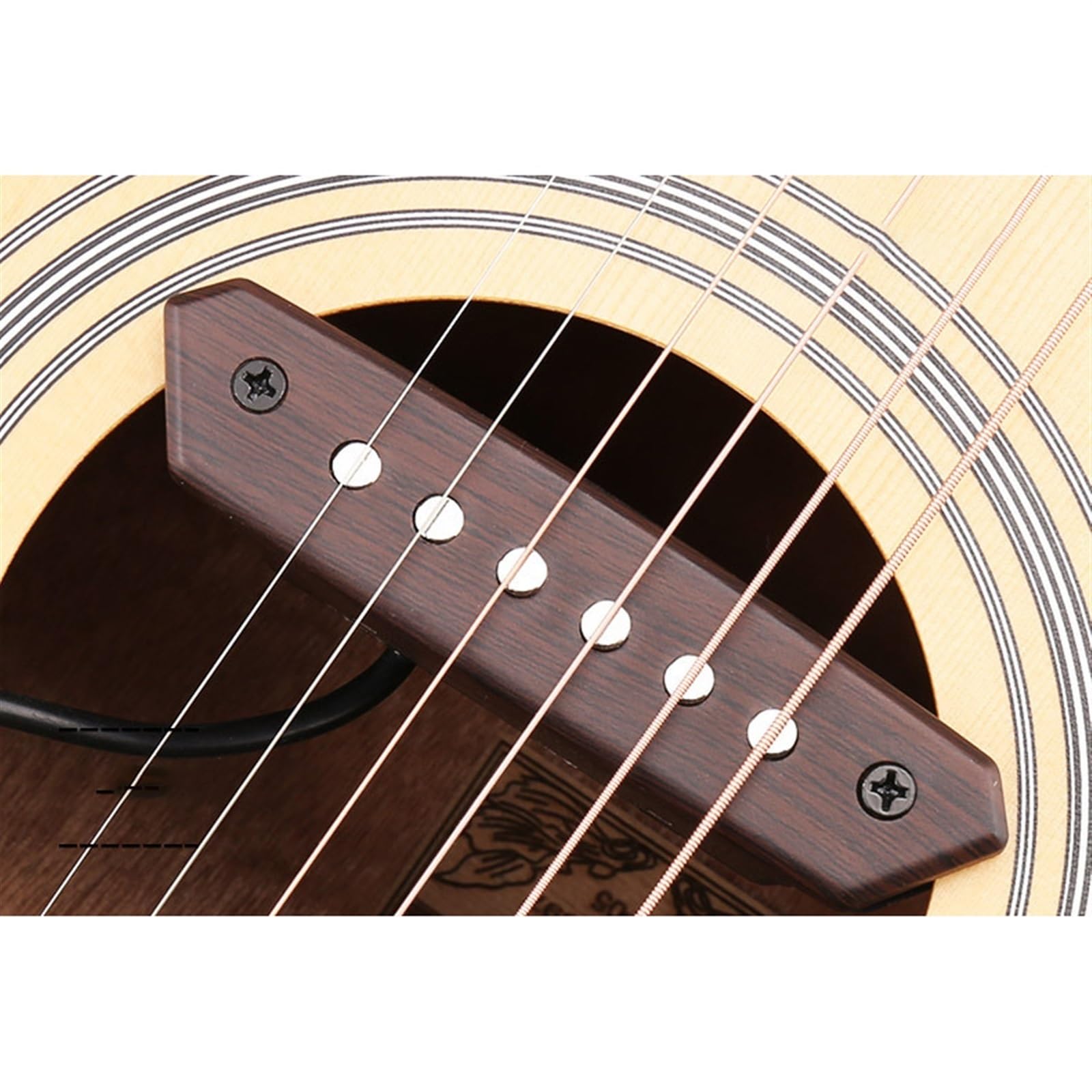 Tonabnehmer Tonabnehmerverstärker Für Fortgeschrittene Fingerstyle-Folk-Gitarre Ohne Öffnung(10 Meters)