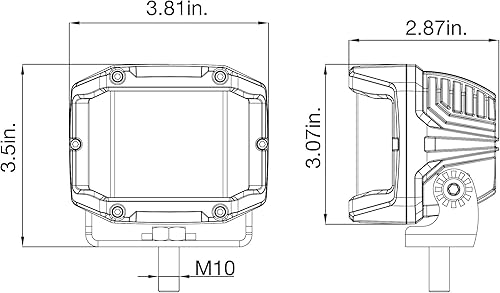 Miniatura 8 de Buyers Products Luz de combinación rectangular LED transparente de gran angular ultra brillante de 4 pulgadas por 3 pulgadas