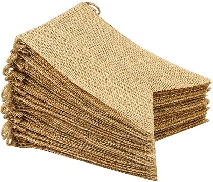 LEOBRO 48 Pcs Burlap Banner, 30 Ft Swallowtail Flag, DIY Decoration for Holidays, Wedding, Camping, Party, New Year Decorations, Merry Christmas Banner, Indoor Christmas Decoration