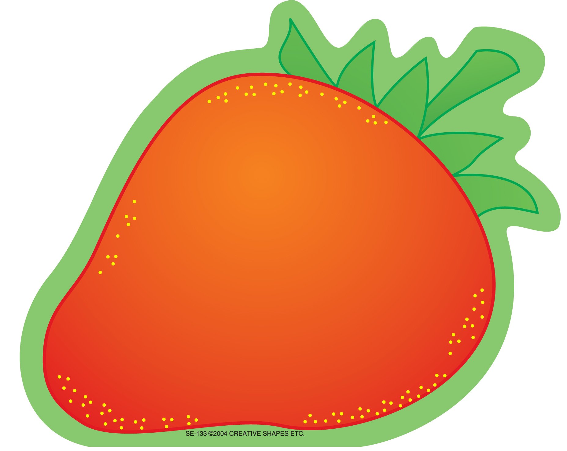 SHAPES ETC. 50 Sheets Strawberry Large Notepad 5inx7in Cute Red Fruit Notes Sweet Crafts Nature Summer Messages Reminders School Decor Teacher Supplies Bulletin Boards Classroom Notepads VBS USA Made
