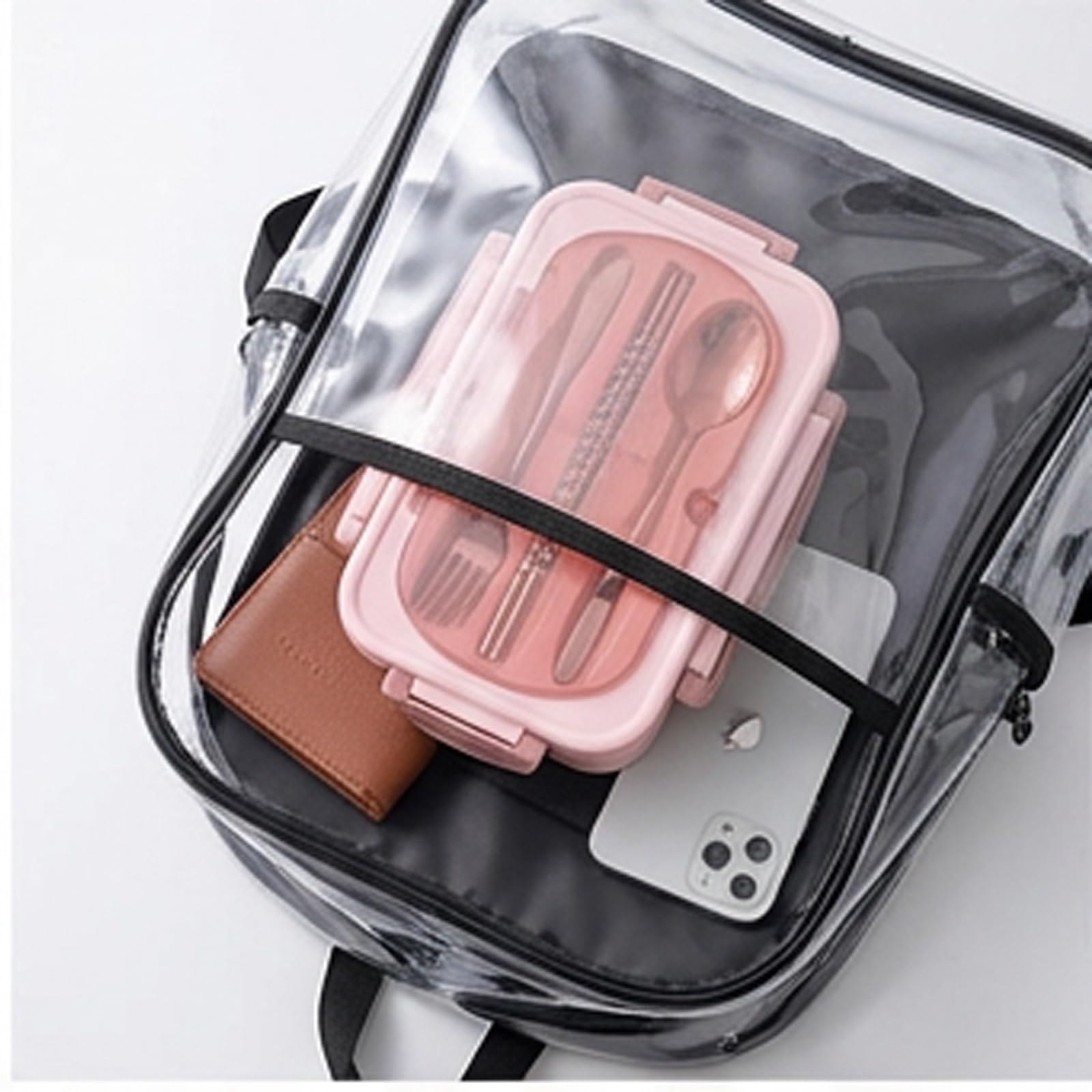 Brrnoo Box Box, Contenitore per il Pranzo per Adulti con Utensili per Pranzo Container per Bambini Container per Ragazze e Adolescenti (PINK)