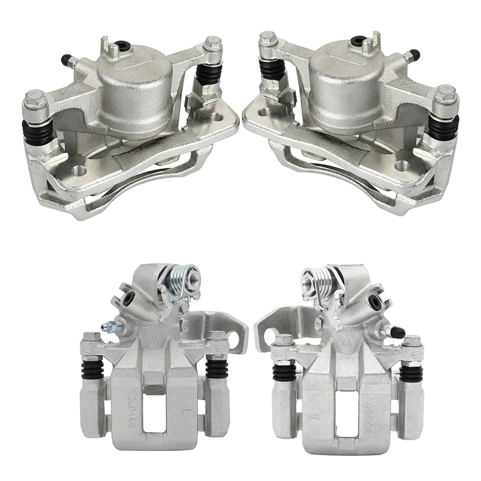 SCITOO - Front &amp; Rear Disc Brake Calipers Assembly with Bracket For Honda | Model - For Civic 2006 2007 2008 2009 2010 2011 19B1832 19B1833 19B3299 19B3298