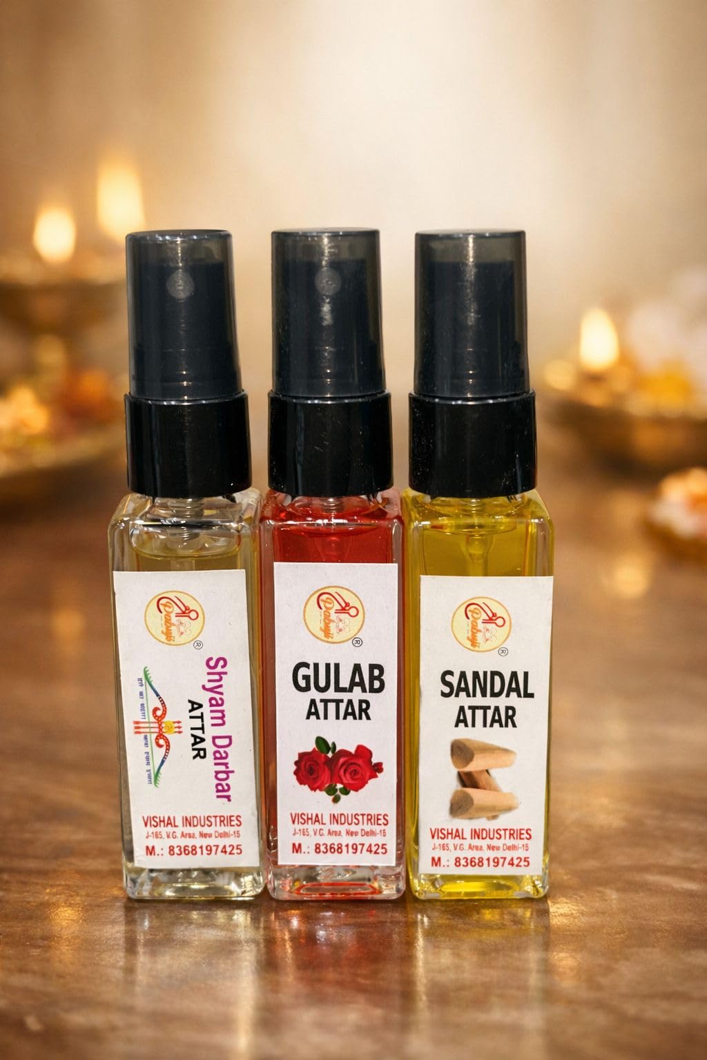 Premium Pooja Attar Spray Combo (Gulab, Sandal, Shyam) | Bhagwan Ji Ke Liye Sugandhit Itra | Mandir & Daily Pooja Use-image-6