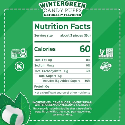 Miniatura 2 de Red Bird Menta de gaulteria, caramelos envueltos individualmente, mentas de aliento sin gluten, tina de 52 onzas