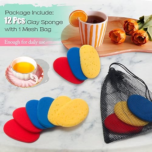 Miniatura 5 de Boyistar Ceramics - 12 esponjas de arcilla para arcilla, esponja de arcilla para dar forma y limpiar esponja con esponja de arcilla de 3 densidades,