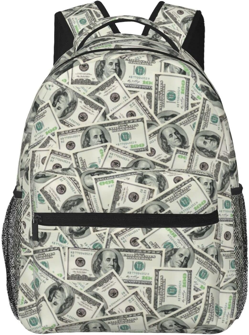 US Dollar Money Backpack Bookbag 16 inch Laptop Bag Shoulder Bag Casual Daypack for Teenager