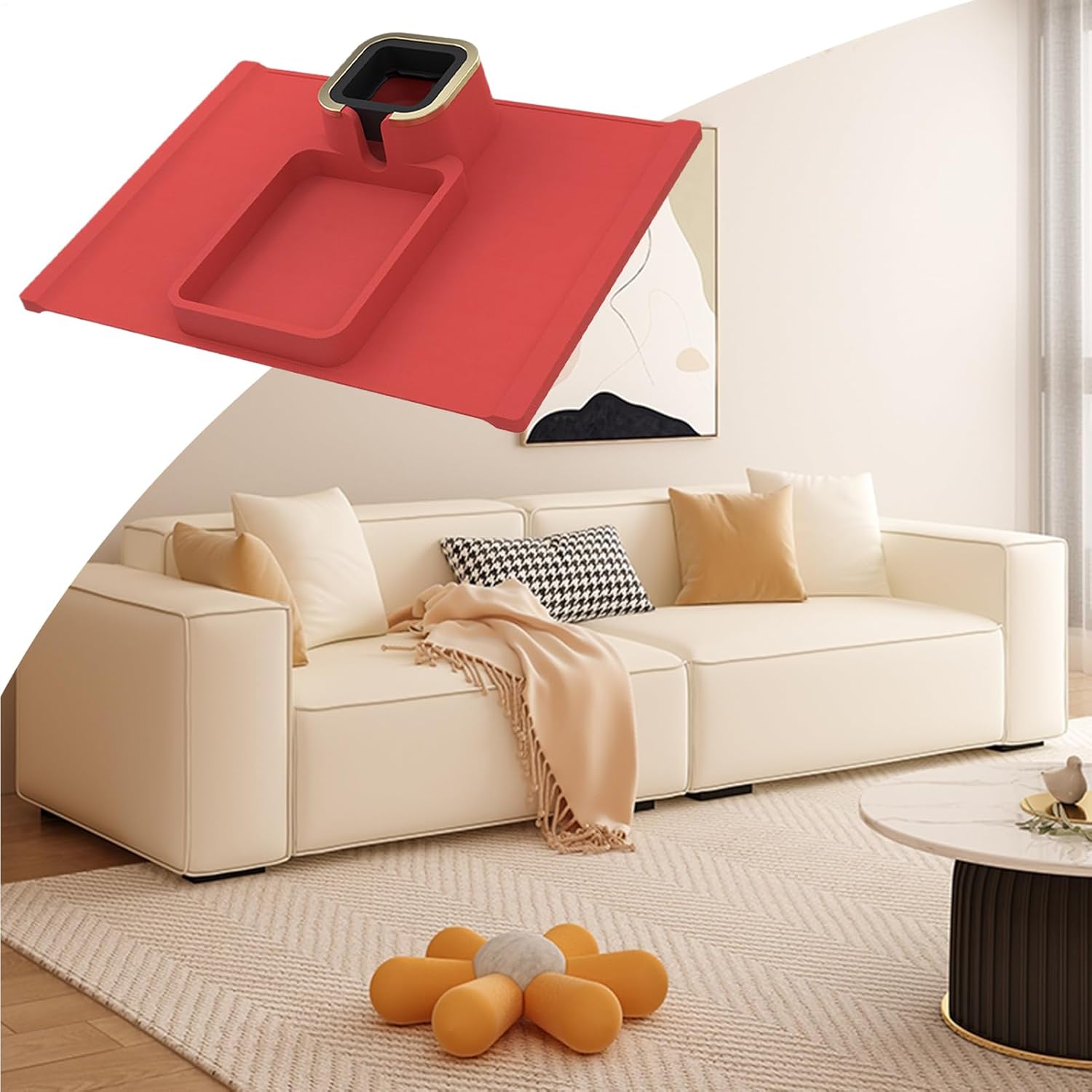 カウチアームテーブル、カウチアームレストトレイ | カウチアームリモートコントロールカップホルダートレイ,リクライニングチェアのため