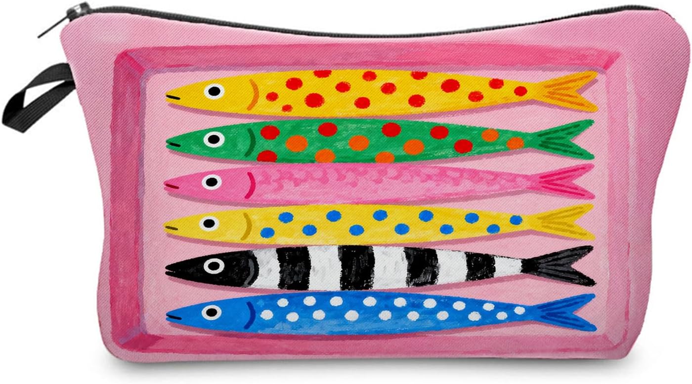 Livel lhood Colorful Sardines Small Makeup Zipper Bag