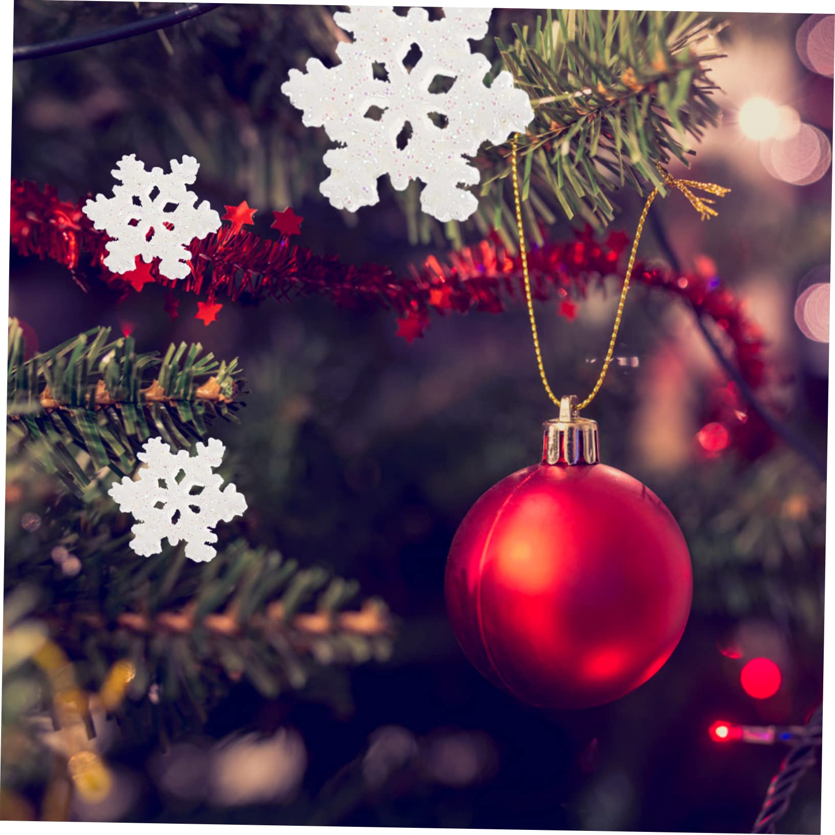 SHINEOFI 300 Pz Fiocco Di Neve Micro Paesaggio Ciondolo Fiocco Di Neve Glitterato Decorazioni Per Festival Fai Da Te Casa Delle Bambole Delle Fate Delle Vacanze Micropaesaggio Resina Bianca