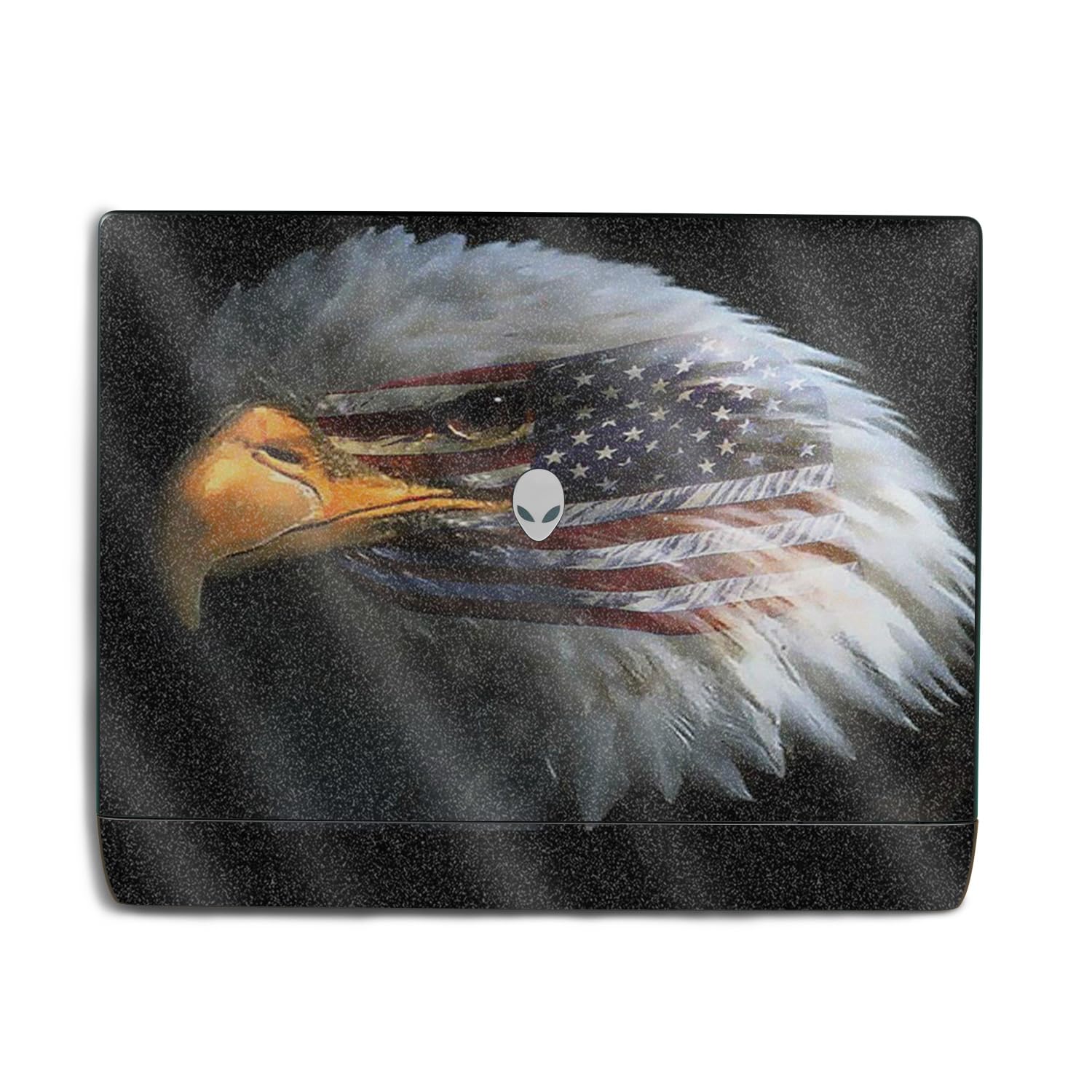 Glossy Glitter Laptop Skin Compatible with Alienware 18 Area-51 (2025) - Eagle Eye - Premium 3M Vinyl Protective Wrap Decal Cover - Easy to Apply | Crafted in The USA by MightySkins