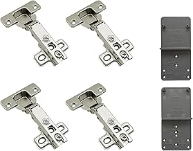 105 Degree External Door Hinges 35 mm Without Shock Absorber with Automatic Closing Kitchen Hinge Cabinet Door for Furniture Doors 4 Pieces