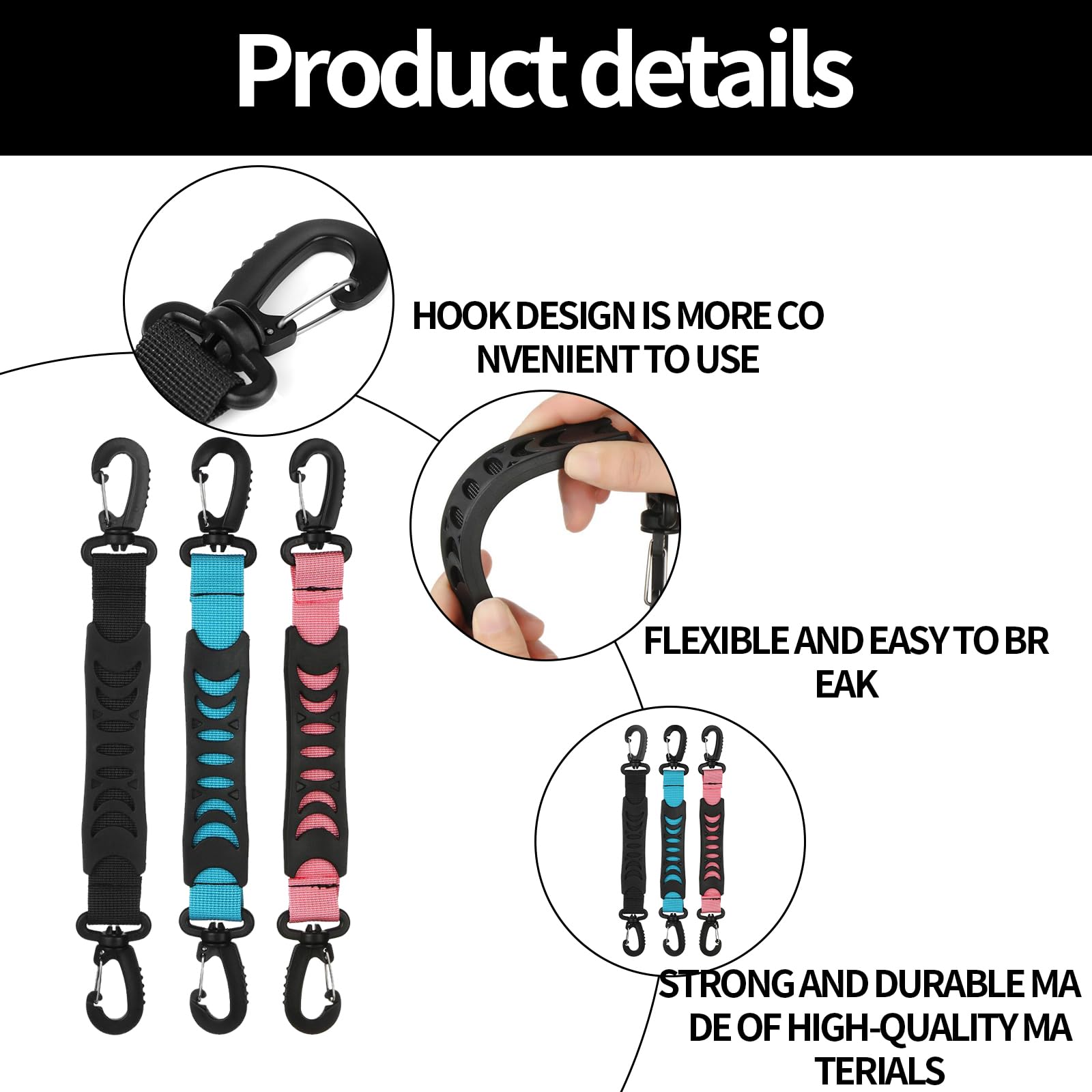 3 Stück Skates Carry Leash Ski Straps und Pole Carrier Ski-Tragegurt Rollerskates Tragbarer Tragegriff Rollschuh Trageband Skischuhe Trageband Einkaufen Gurtband Handle