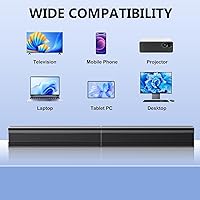 Vista 6 de Barra de sonido, barra de sonido de 80 W para Smart TV, barra de sonido Bluetooth 5.3 2026, sonido envolvente de cine en casa, graves de altavoz