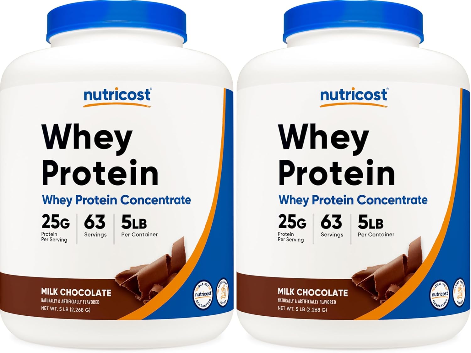Nutricost Whey Protein Concentrate (Chocolate) 5LBS (Pack of 2)