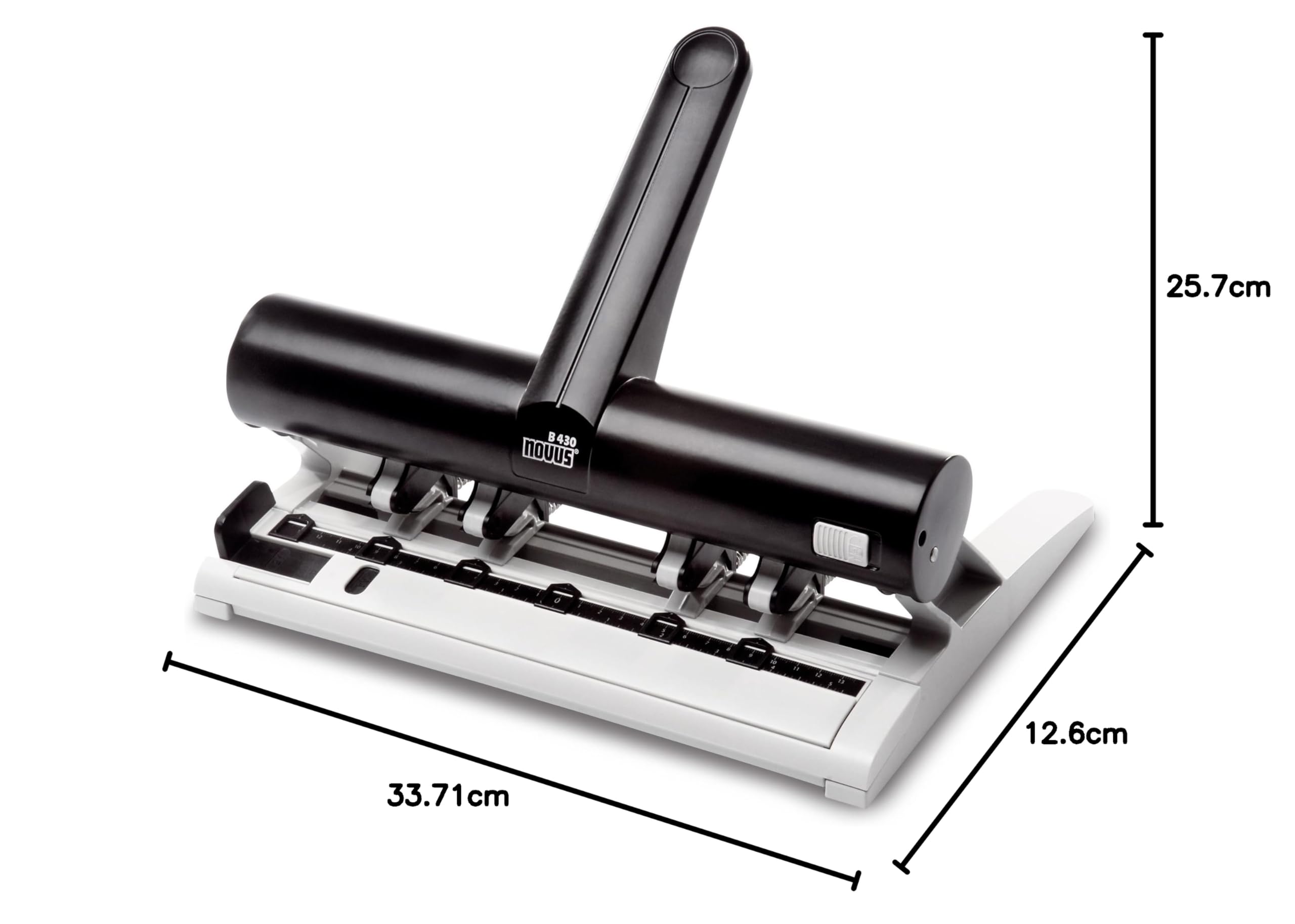 Novus Zeitplaner-Locher B 430 Mehrfachlocher, metall, variabel, 4 Stanzsegmente