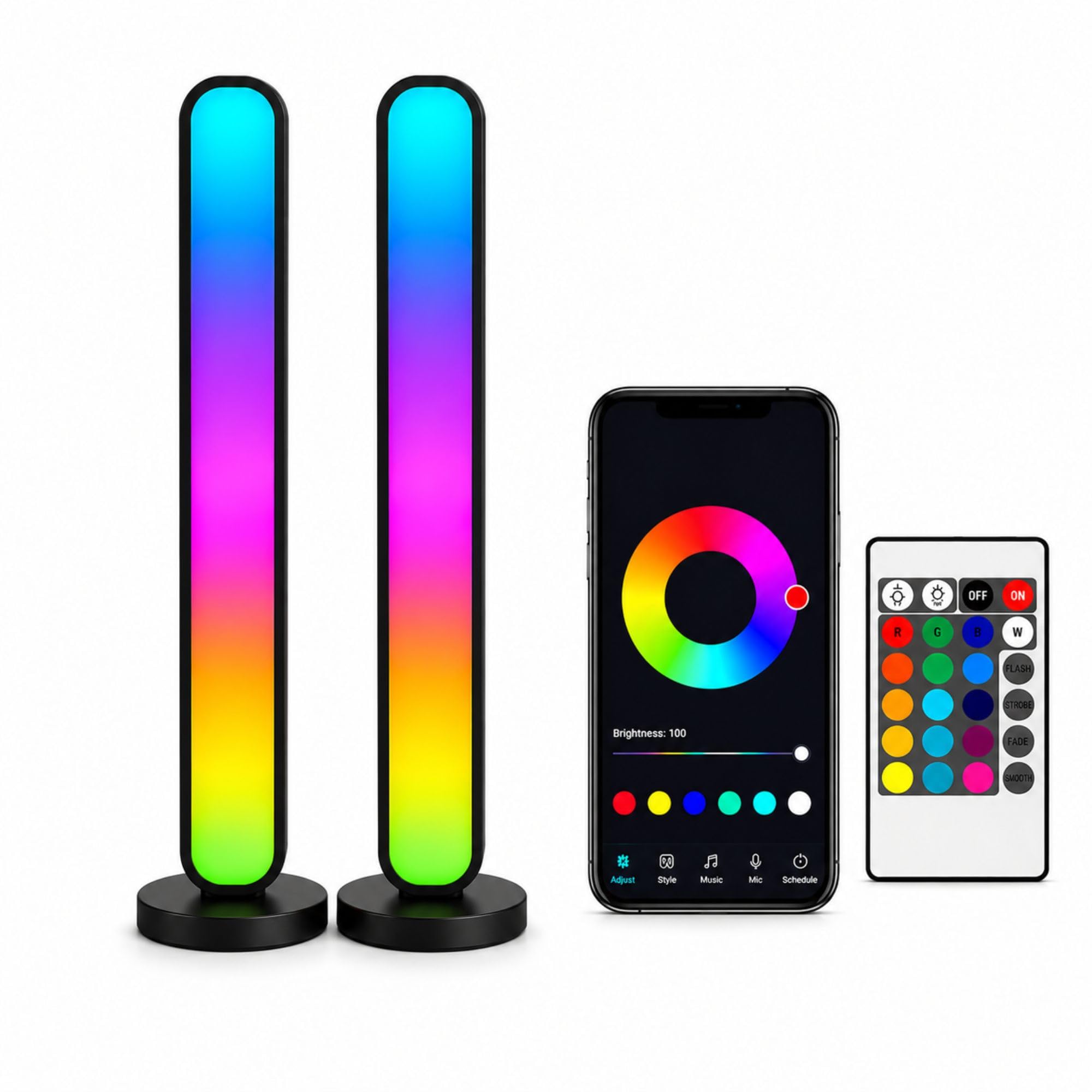 HUMAIZAR RGB Pickup Light Music Rhythm Lights Upgraded USB Model Christmas Decoration Desktop RGB Light Bar Music Rhythm Gaming Bar Light (in Built Remote Controlled)-image-22